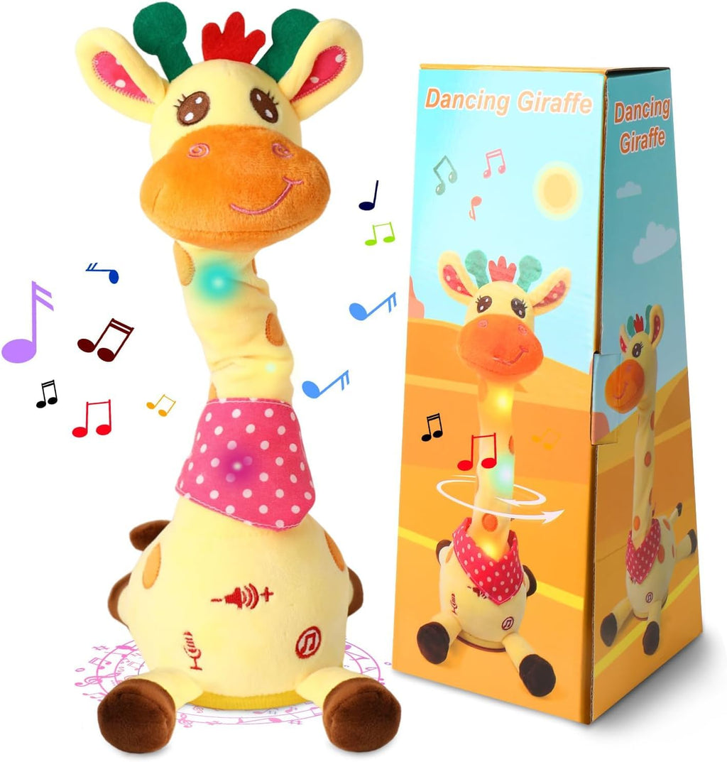 LLUKEME Dancing Talking Giraffe Toy, Singing Giraffe Baby Toys for Kids