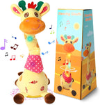 LLUKEME Dancing Talking Giraffe Toy, Singing Giraffe Baby Toys for Kids