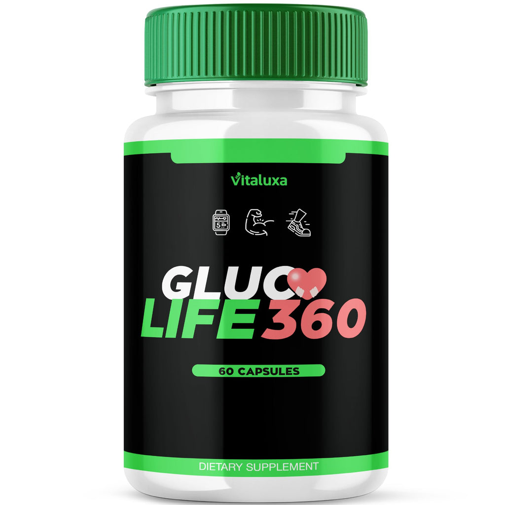 Gluco Life 360 Capsules, GlucoLife 360 Supplement with Advanced Maximum Strength, Premium Health Formula Pills for Overall Health & Wellness, GlucoLife360 Vitamins Reviews, Made in USA (60 Capsules)
