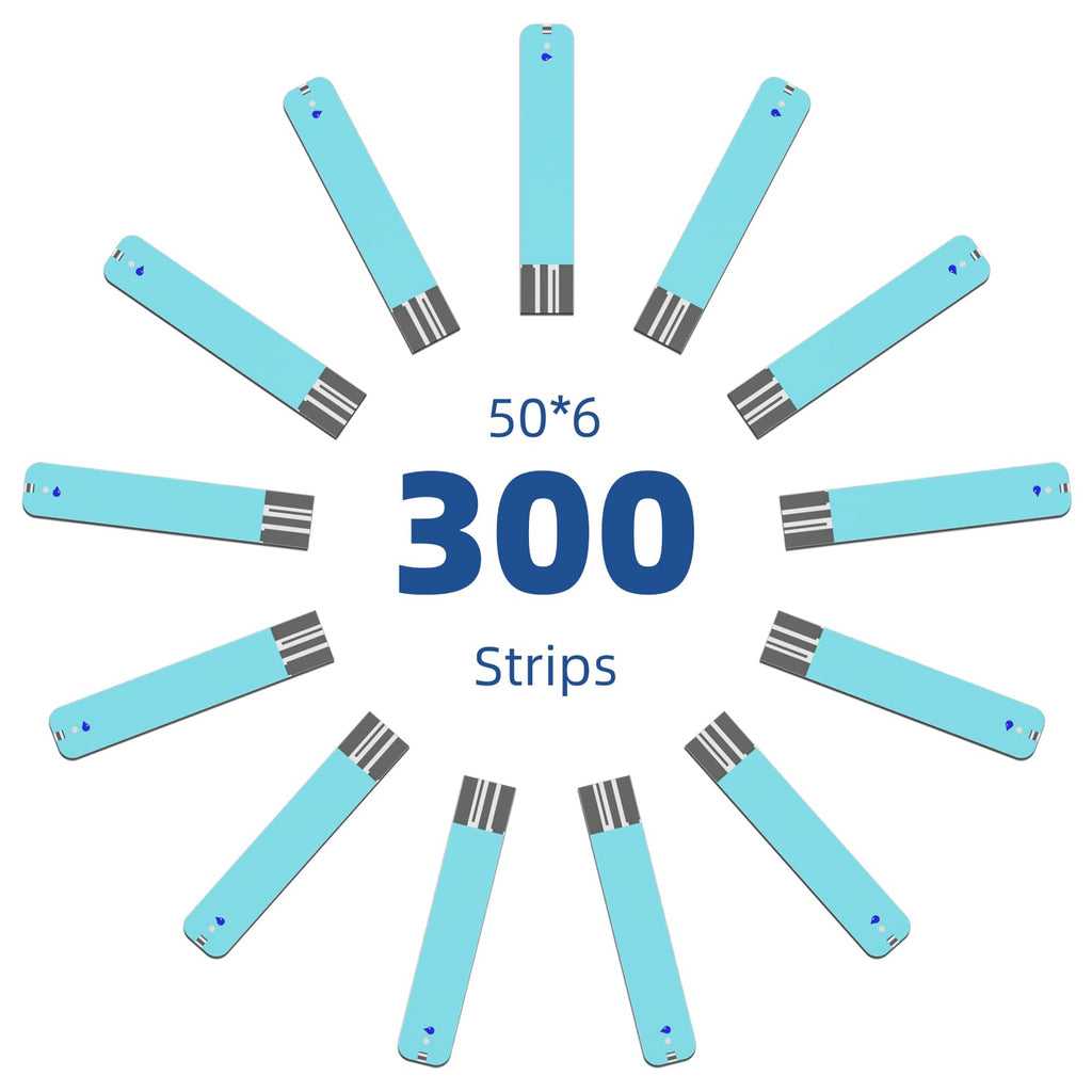Metene TD-4116 Blood Glucose Test Strips, 300 Count Test Strips for Diabetes, Use with metene TD-4116 and metene S Blood Glucose Monitor Only(No Monitor)