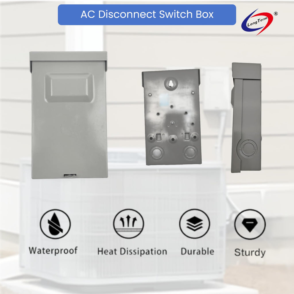 Long Term 240V 60A Pull Out Switch Box Non-Fused Disconnect Plastic Electronic Components Fused Disconnect Box