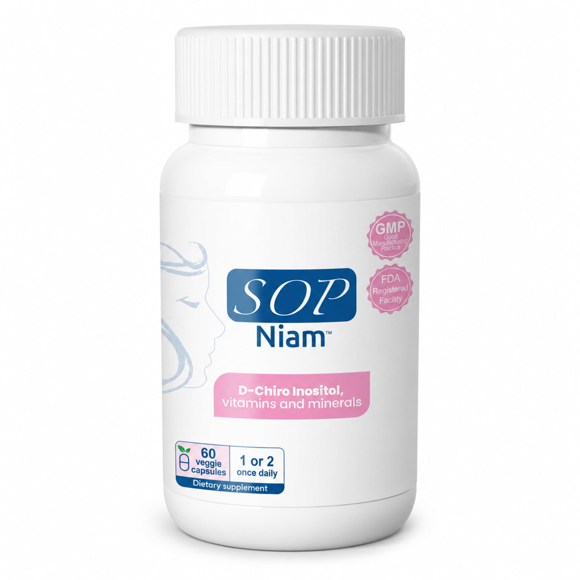 SOP NIAM D-Chiro Inositol 500mg 2-Month Supply | High Potency Inositol