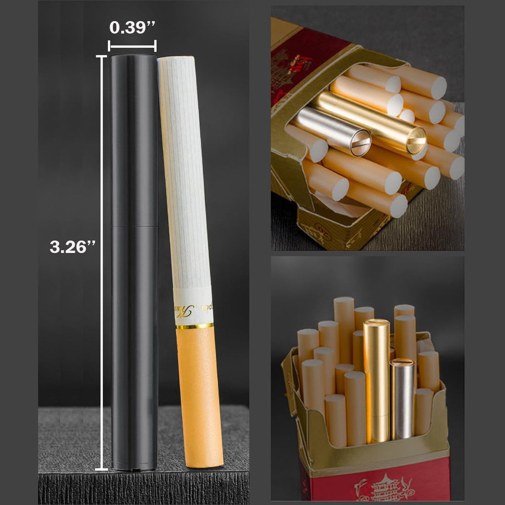 Laicengo Vintage Trench Lighter, Copper Lighter, Windproof Brass Lighters for Men Dad Husband (Fuel Not Included), Black