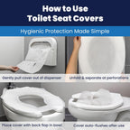 HOSPECO Discreet Seat Half-Fold Toilet Seat Covers, 14.25 X 16.5, White, 250/pack, 20 Packs/carton