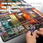 MTG Playmat Size 24x14in Free Storage Bags Non-Slip Backing Printing, Ideal for Card Game Enthusiasts TCG Playmat (with Zone,Secret of The Castle)