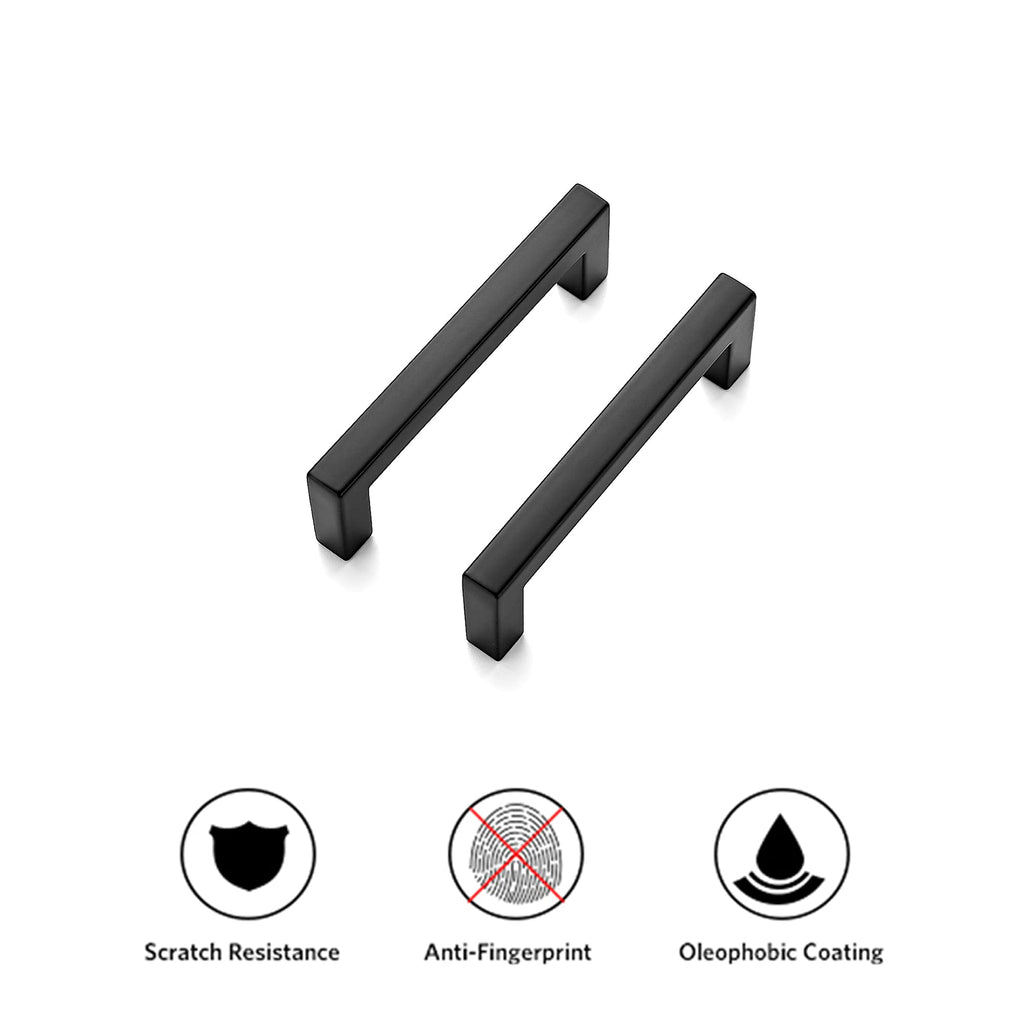 Ravinte 30 Pack Solid 3 Inch Center to Center Slim Square Bar Drawer Handles Kitchen Cabinet Handles Black Drawer Pulls Kitchen Cabinet Hardware Matte Black Dresser Pulls for Cupboard