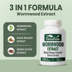 ForestVibe Wormwood Complex with Black Walnut & Clove, 3-in-1 Herbal Blend, Sweet Wormwood Extract Capsules, 120 Vegan Capsules, 2 Month Supply, Non-GMO & Gluten Free Supplement