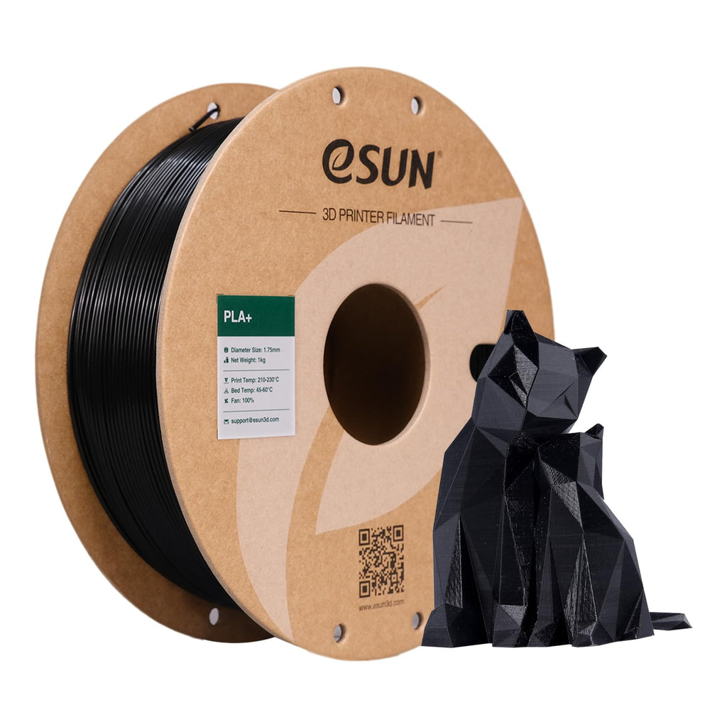 eSUN PLA+ Filament 3D Printer Filament PLA Plus 1KG Black