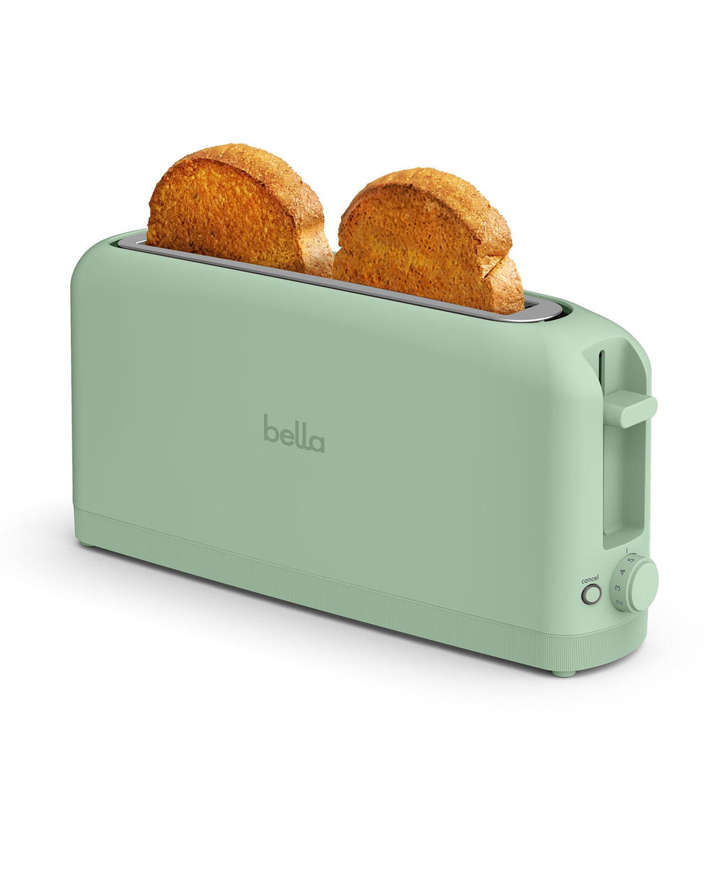 bella Fits-Anywhere™ 2-Slice Slim Toaster, Long Slot & Extra Wide, Seaglass