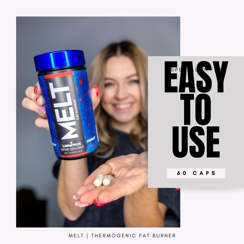MELT - Best Thermogenic Fat Burner for Men & Women - Appetite Suppressant Pills for Fast Weight Loss - Energy Booster and Mental Focus Supplement - Diet Pills That Work - 60 caps