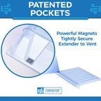 Eureka Air Under Furniture Magnetic Vent Extender, 1.0mm Thick Premium Material, Fits Floor Registers 10" and 12" Wide, Adjusts From 17" to 33" Long