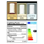 LDSZM E12 LED Bulbs 12W Candelabra led Light Bulb,100 Watt Equivalent 1200lm Warm White 3000K E12 Base LED Chandelier Light Bulbs Non-Dimmable LED Corn Bulbs, Pack of 6