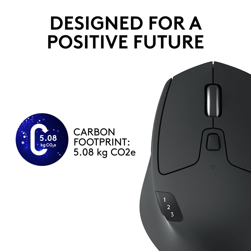 Logitech M720 Triathalon Full Size Multi-Device Wireless Mouse - Black