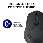 Logitech M720 Triathalon Full Size Multi-Device Wireless Mouse - Black