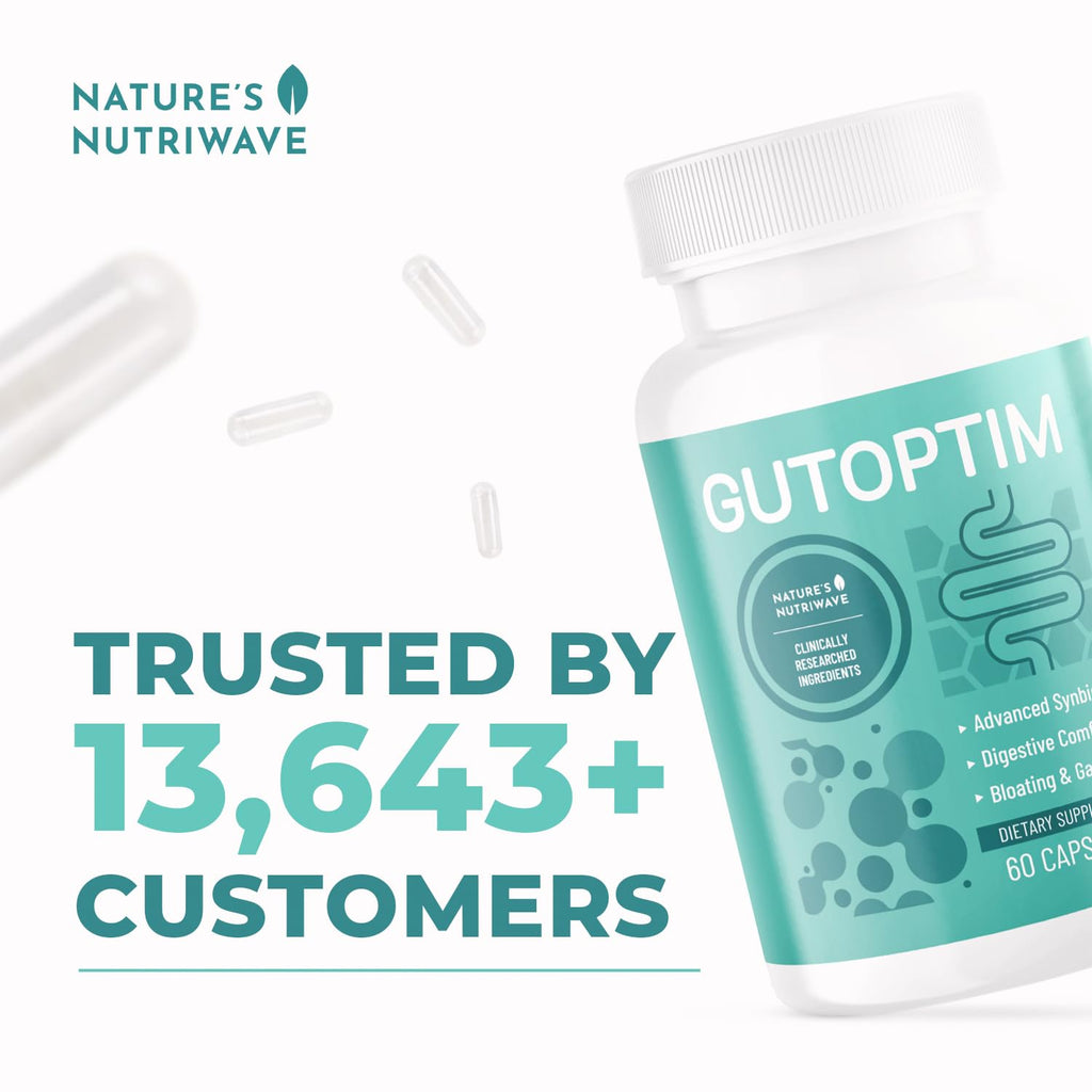 GutOptim – Pre & Probiotic Enzyme Capsules – 60 Ct, 1 Month Supply