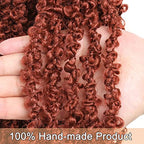 ZRQ 2 Packs 30 Inch Butterfly Locs Crochet Braids Hair, Pre-looped Ginger Distressed Faux Locs 350 Goddess Locs Handmade Boho Soft Locs For Women (2 Packs 350#)