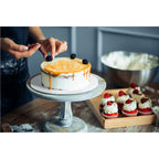 White Cake Drums Round 8 Inch Cake Boards with 1/2-Inch Thick Smooth Edges for Multi Tiered Birthday Wedding Party Cakes Drum Board