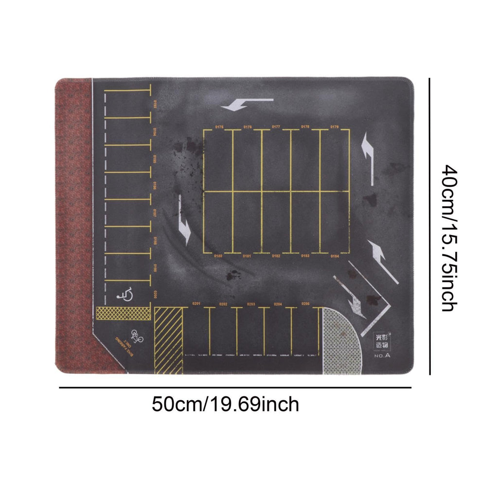 DYNWAVE 1/64 Parking Lot Model,Building Diorama,Layout, Pad,Car Scene Mat Diecast Car Garage Scene Display for Vehicle Toy