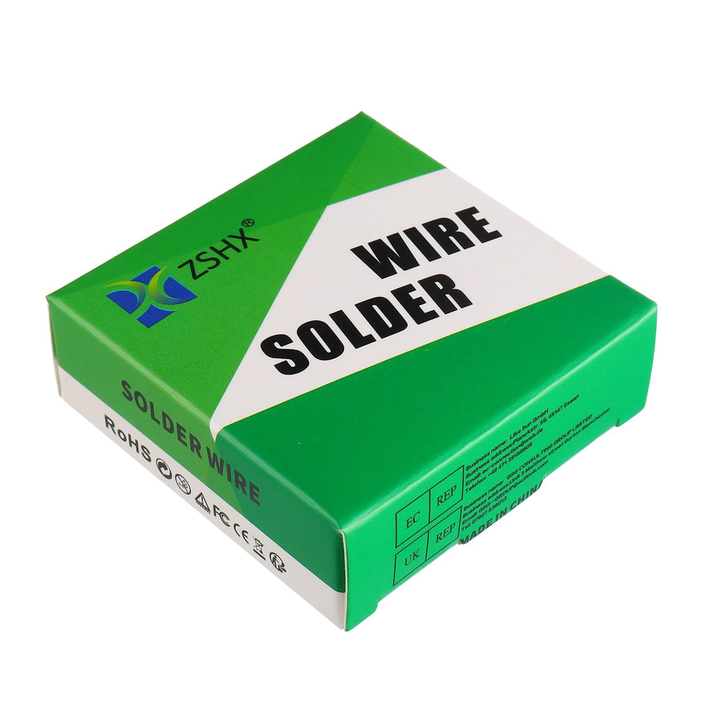 ZSHX Lead Free Solder Wire Sn99 Ag0.3 Cu0.7 Rosin core solder wire for electrical soldering (1.0mm 100g)