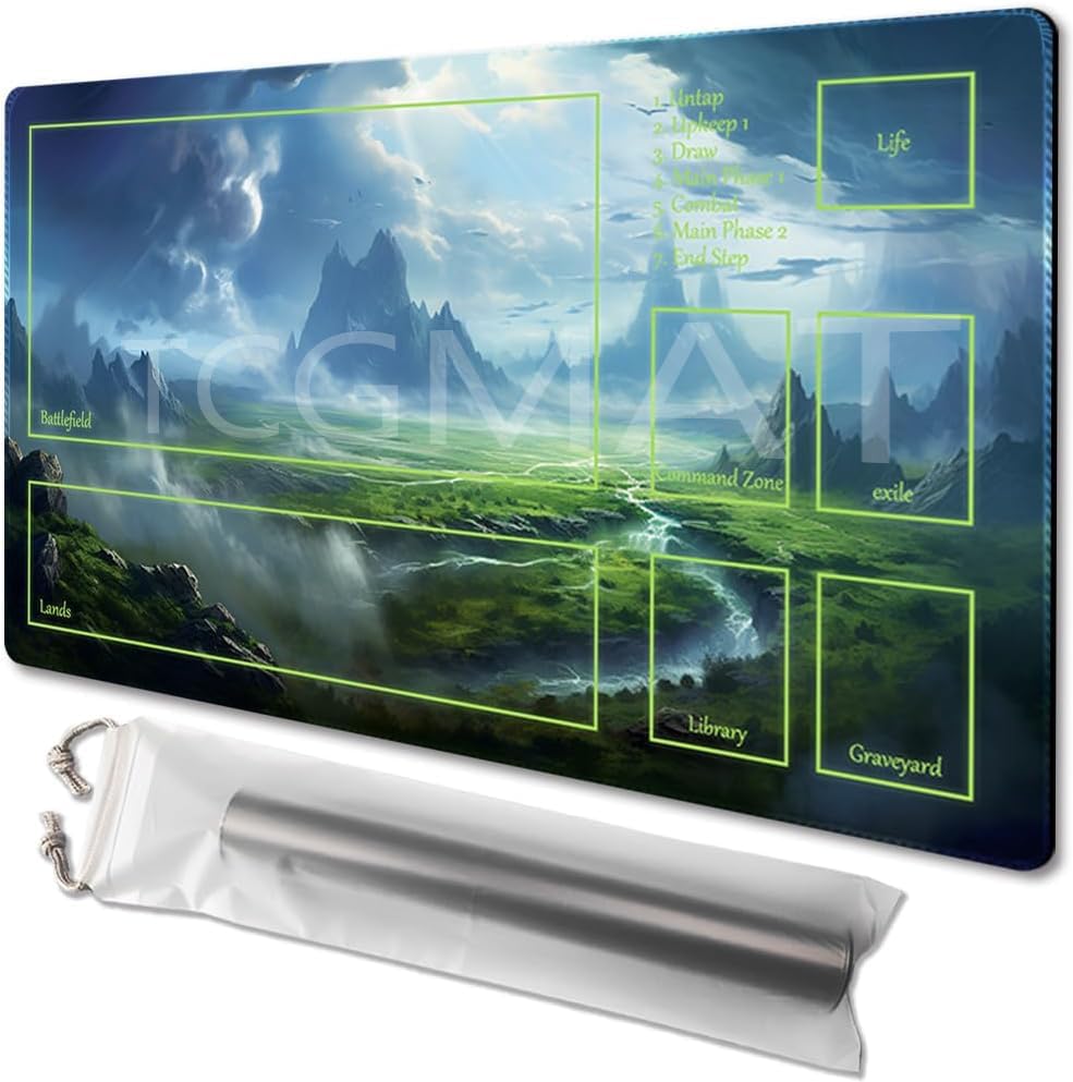 MTG Playmat - Non-Slip Backing Printing, Ideal for Card Game Enthusiasts TCG Playmat (Purify Land-Deck)
