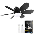 We Charger Socket Fan Light, Light Bulbfan with Remote Dimmable, 20.5IN for Garage Kitchen Balcony Living Tools Store Laundry Room (Black)