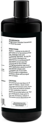 Aromasong Magnesium Spray - Extra Strength (23mg in Each Spritz) 32 Oz Refill Bottle, Natural and Pure Magnesium Oil Spray - Made in The USA - for Leg Discomfort and Promotes a Calm Sleep