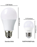 Refrigerator Light Bulb A15, 5W LED, 40W Equivalent, E26 120V, 5000K 6-Pack