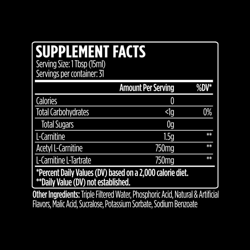 L-Carnitine 3000 Liquid | 3000 mg Carnitine Supplement | Zero Calorie Zero Sugar Keto Friendly for Men and Women – Great Tasting| 31 Servings (Miami Vice, 16 fl. oz.)
