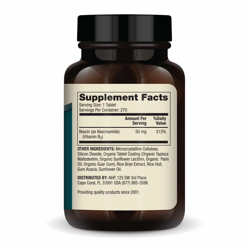 Dr. Mercola Niacinamide Vitamin B3-50 mg per Tablet - Supports Metabolic Health - Non-Flushing - Mini Tabs - Non-GMO, Gluten-Free & Soy-Free - 270 Servings (270 Tablets)