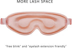 ALASKA BEAR Upgraded Silk Eye Mask with Deep Contour Molded Cups for Beauty Sleep & Lashes Extensions, Zero Pressure Sleeping Eye Cover with Silk-Cover Adjustable Strap