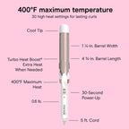 Conair Curling Iron, Double Ceramic, 1 1/4-in. Barrel, White/Rose Gold