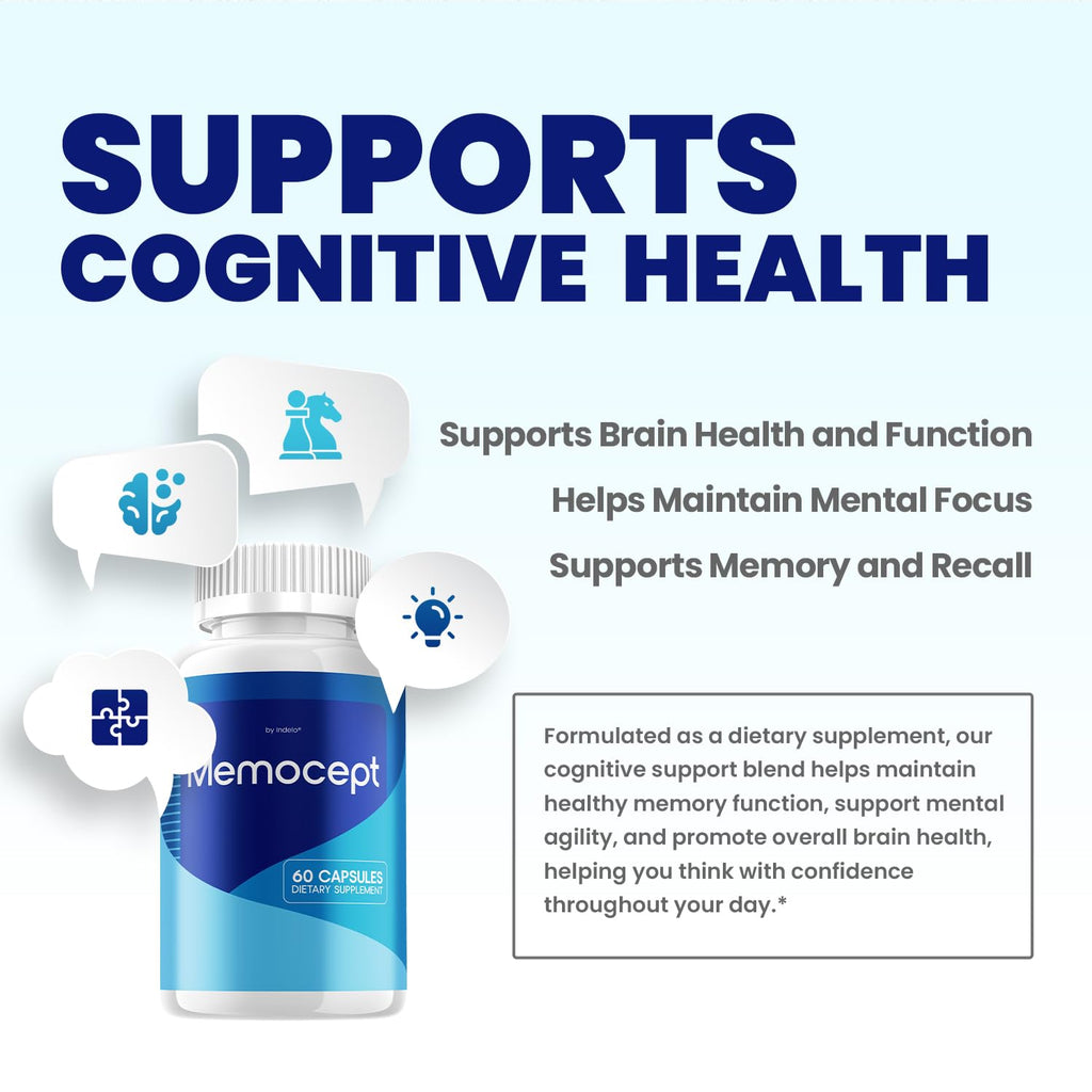 Memocept – Advanced Supplement Formula for Brain Memory Health Support (60 Capsules)