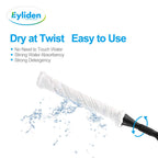 Eyliden Mop with 2 Reusable Microfiber Heads, Easy Wringing Twist Mop, 57.5 inch Long Handle, Wet Mops for Floor Cleaning, Commercial Household Clean Hardwood, Vinyl, Tile, and More (White)