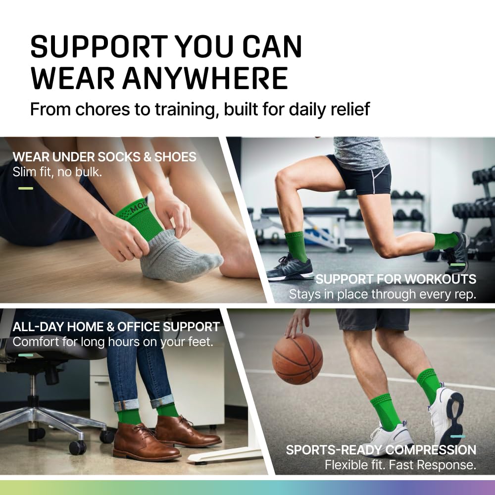 Modvel Ankle Brace for Women & Men - Compression Ankle Sleeve & Foot Brace, Right Left Ankle Support for Sprained Ankle, Achilles Tendonitis, Plantar Fasciitis Relief, Running Basketball Soccer