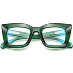 VISOONE Cat Eye Basil Green Blue Light Glasses TR90 UV Protection Women Calida