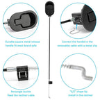 ttmagic Metal Recliner Handle Replacement Parts with Cable, Universal Recliner Sofa Chair Couch Release Lever Pull Handle, Fits Ashley and Major Recliner Brands, Exposed Cable Length 4.9“