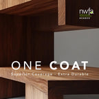 Natura Onecoat Wood Stain Oil - 700 ft² - 1.3 L, Clear – Wood Finish for Interior Furniture & Floor - Linseed Wood Oil - Fast-Drying - Environmentally Friendly-Extra Durable Hard Wax Oil-VOC-Free
