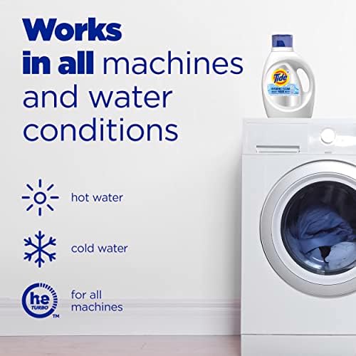 Tide Hygienic Clean Heavy Duty 10X Free Laundry Detergent Liquid, Unscented, 100 Load,S 154 Oz, He Compatible