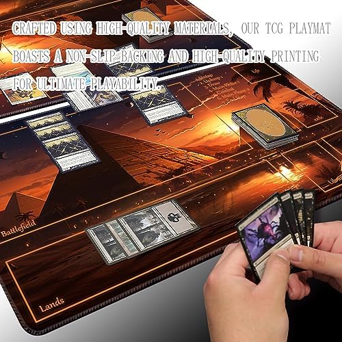 MTG Playmat - Non-Slip Backing Printing, Ideal for Card Game Enthusiasts TCG Playmat (Desert mecca-Deck)