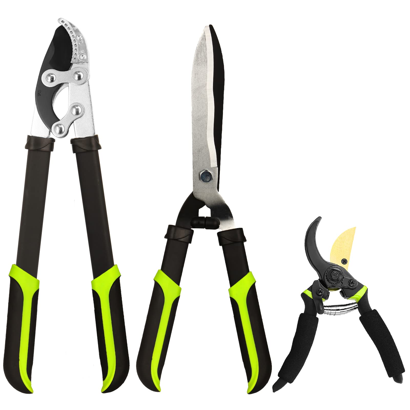 YRTSH Loppers Hedge Clippers & Pruners Combo Set 3-Piece Hedge Shears