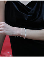 925 Sterling Silver Rope Chain Bracelet 2mm Silver Bracelet for Men Women