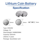 PGSONIC CR2450 3V Lithium Battery (5pcs)