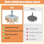 DG44-01006B PER001-12D Dual Infinite Switch Compatible with Samsung Range Surface Element Control, DG44-01006B Dual Infinite Switch Replaces for Samsung PER001-12D, for Stove Replacement Parts
