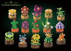 15 Pack Flowers Plants 3.6MM Mini Building Sets - 1314PCS Flower Succulents Botanical Collection for Home Office Décor Block Toy, Party Favors for Christmas Mother's Day Birthday Adults Kids Girls 10+