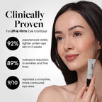 Eliré Firming Eye Cream - Instant Lift and Tightening Treatment - Arginine/Lysine Peptides + Ceramide - Reduces Fine Lines, Wrinkles, Under-Eye Bags - Lightweight, Works Under Makeup - 15ml