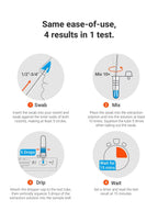 iHealth Flu A/B, COVID-19 & RSV 4-in-1 Antigen Rapid Test, Results in 15 Minutes, FDA Authorized OTC Home Test, Non-Invasive Nasal Swab, Easy to Use & No Discomfort (1 Pack, 4 Tests Total)