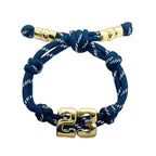 Custom Bubble Number Bracelet, Personalized Numbers Knotty Rope Bracelets