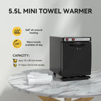 Hot Towel Warmer for Spa, Thermostatic Towel Heater, 2-in-1 Professional Mini Towel Warmer, Beauty Salon and Spa Towel Warmers for Facial.(5.5L-Black)