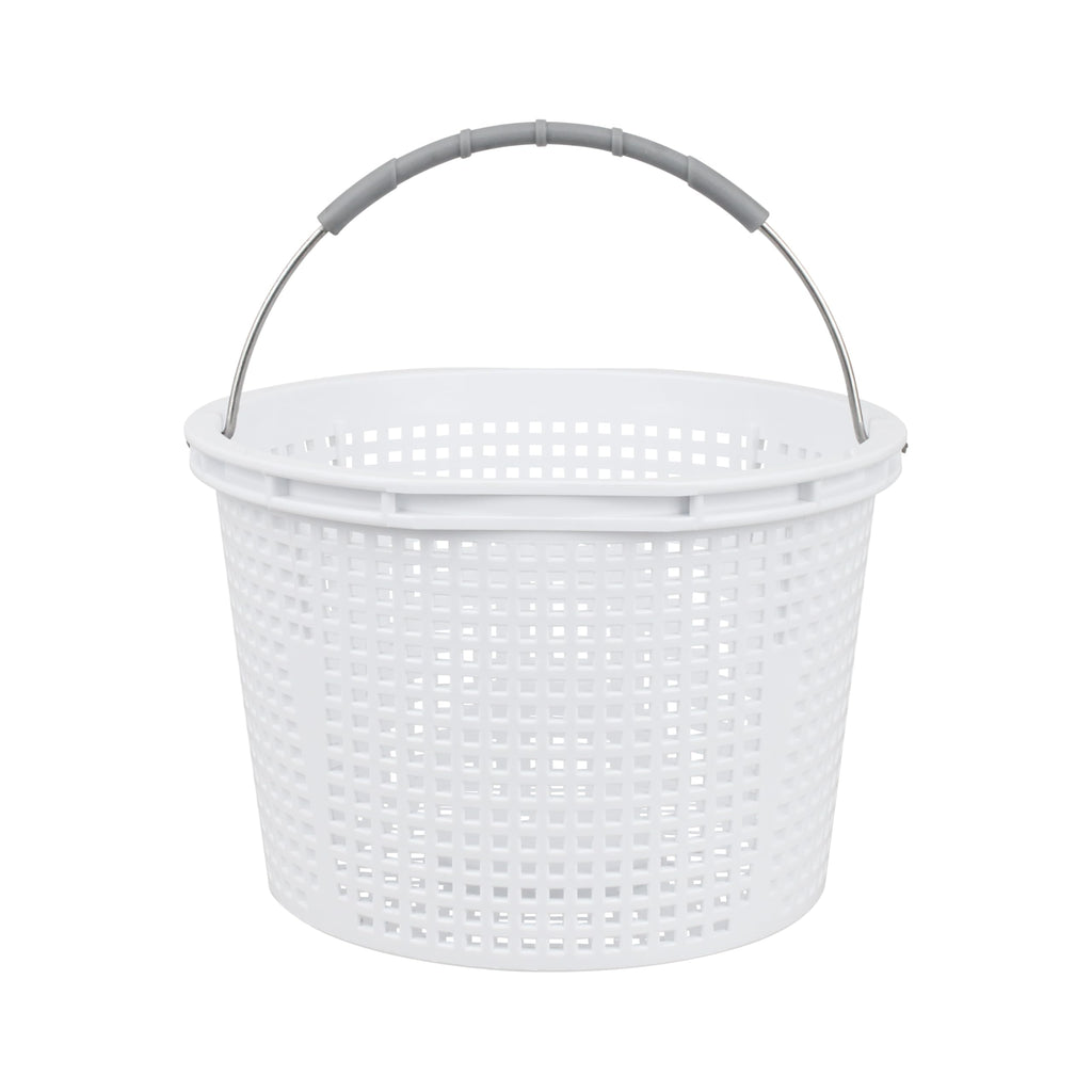 FSQLB 8" Pool Skimmer Basket Replacement for Waterway 542-3240 Renegade Skimmers | Built-in Weight, 316 Stainless Steel Handle with Rubber Grip (1 Pack)
