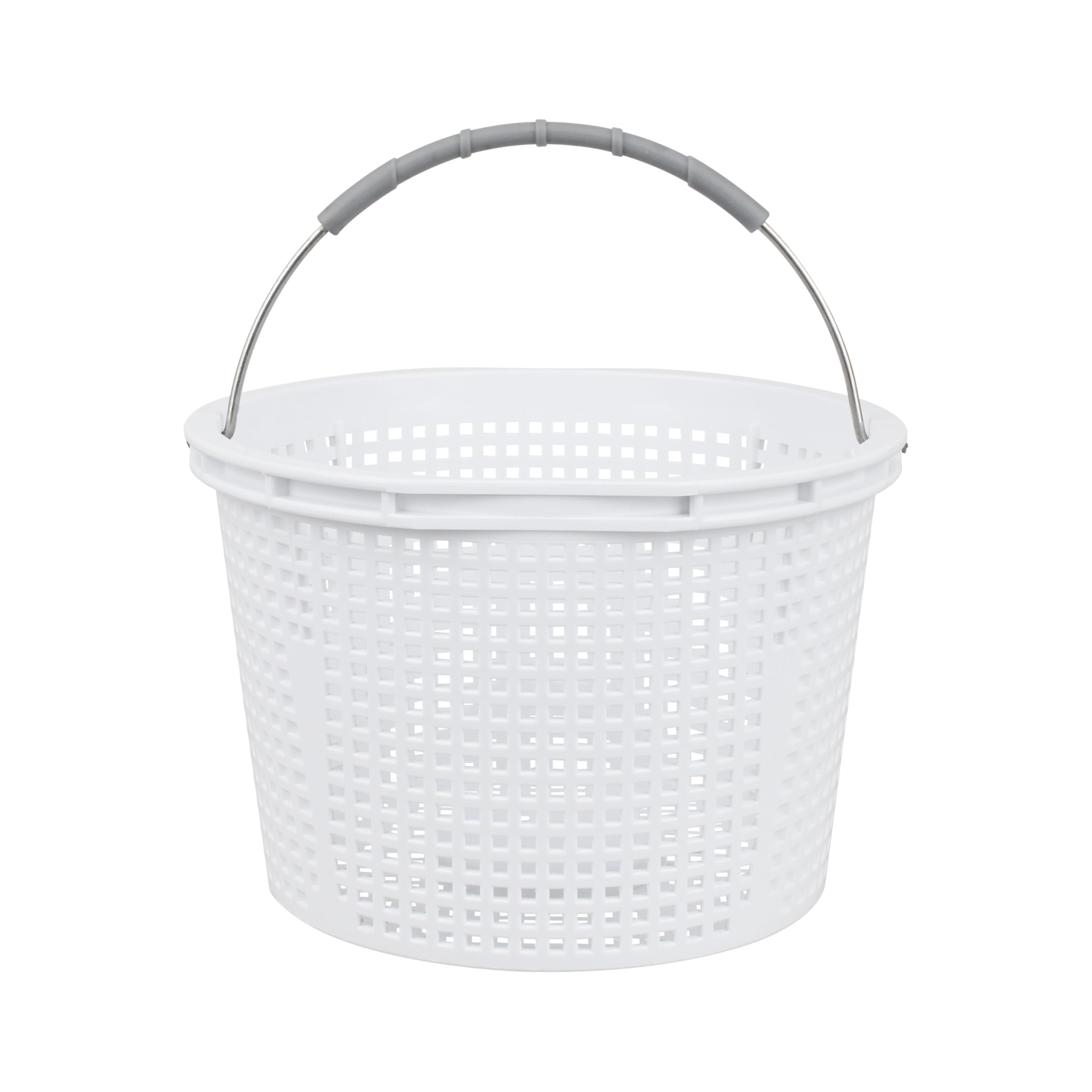 FSQLB 8" Pool Skimmer Basket Replacement for Waterway 542-3240 Renegade Skimmers | Built-in Weight, 316 Stainless Steel Handle with Rubber Grip (1 Pack)